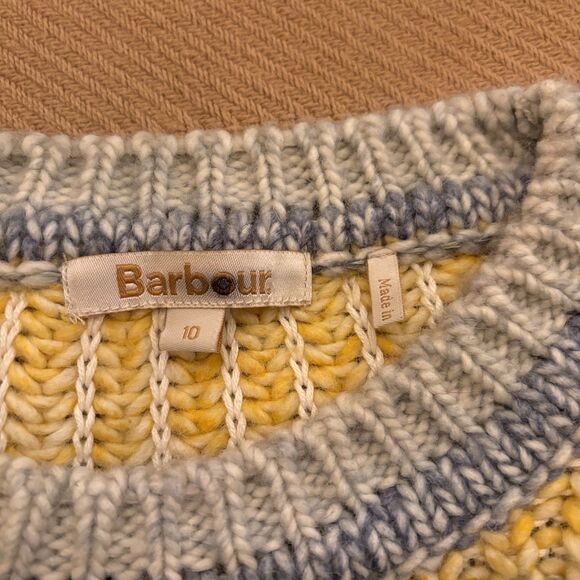 Barbour Hive Knitted Sweater Womens 10 Multicolor Striped Wool Blend Long Sleeve - Picture 5 of 10
